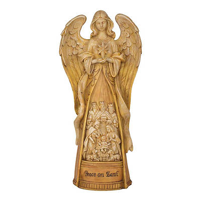 Picture of Angel Figure with Nativity Scene 12 1/2"
