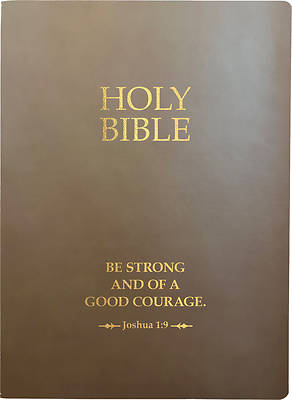 Picture of KJV Holy Bible, Be Strong and Courageous Life Verse Edition, Large Print, Coffee Ultrasoft