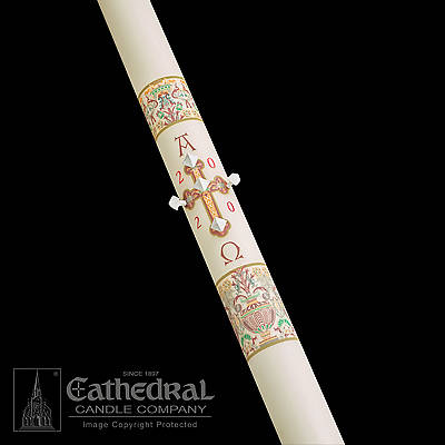 Picture of Cathedral Investiture Paschal Candle 2-1/4" x 48"