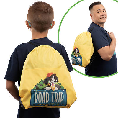 Picture of Vacation Bible School (VBS) 2025 Road Trip Drawstring Bag w/Pocket (Pkg of 6)