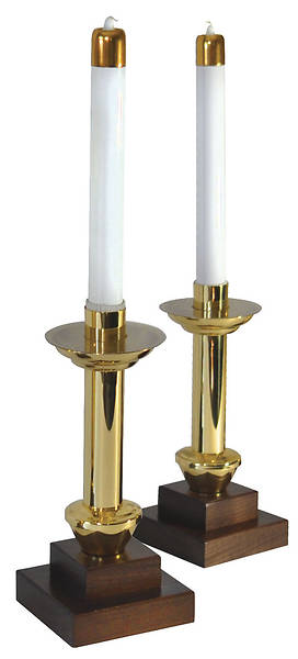 Picture of Walnut Altar Set - Pair of Candlesticks