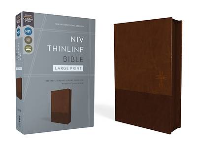 Picture of Niv, Thinline Bible, Large Print, Leathersoft, Brown, Zippered, Red Letter, Comfort Print