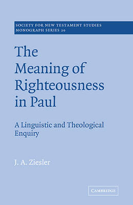 Picture of The Meaning of Righteousness in Paul