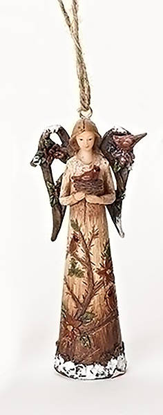 Picture of Angel and Cardinal Ornament -Bird Nest