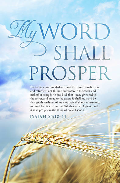 Picture of My Word Shall Prosper Revival Isaiah 55:10-11 Regular Size Bulletin
