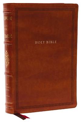 Picture of Kjv, Wide-Margin Reference Bible, Sovereign Collection, Leathersoft, Brown, Red Letter, Comfort Print