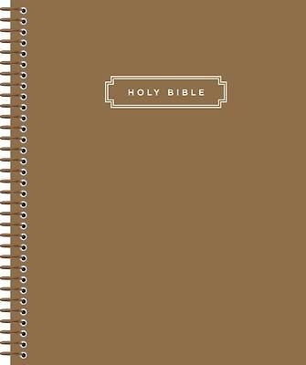 Niv, Journal the Word Bible, Double-Column, Spiral-Bound Edition, Hardcover Spiral, Brown, Red Letter, Comfort Print
