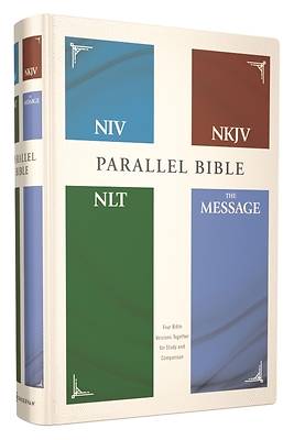 Picture of Niv, Nkjv, Nlt, the Message, (Contemporary Comparative) Parallel Bible, Hardcover
