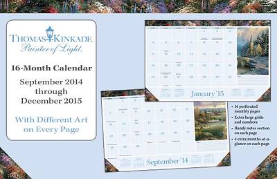 Picture of Thomas Kinkade Painter of Light 2014-15 16-Month Desk Pad Calendar