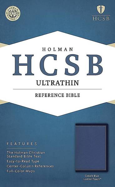 Picture of HCSB Ultrathin Reference Bible, Cobalt Blue Leathertouch