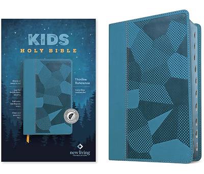 Picture of NLT Kids Bible, Thinline Reference Edition (Leatherlike, Camo Blue, Indexed, Red Letter)