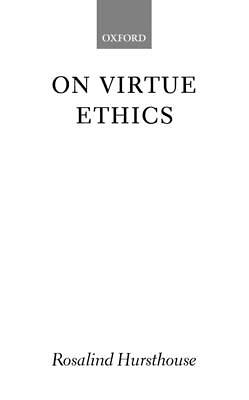 Picture of On Virtue Ethics