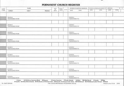 Picture of Permanent Church Register (Pkg of 50)