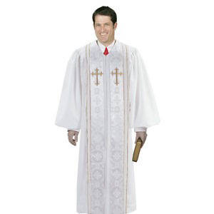 Picture of A516 Liberty Robe with White Cross Brocade Panels