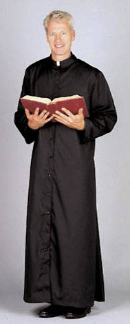 Picture of Adult Server & Priest Long Sleeve Full Cut Cassock with Snap Front