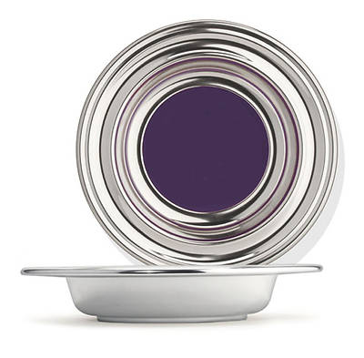 Picture of Artistic Offering Plate with Plain Pad - Large Silvertone - Purple
