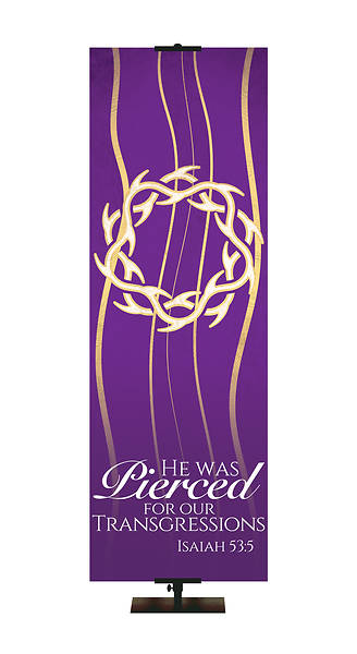 Picture of Crown Of Thorns, He Was Pierced Banner