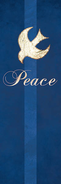Picture of Chrismon Peace Banner Blue - 18" x 5'