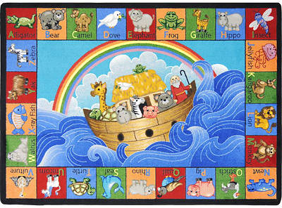 Picture of Noah's Alphabet Animals Children's Area Rug