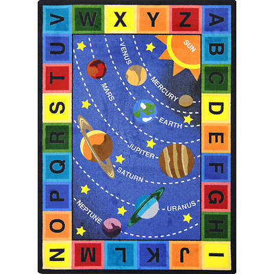 Picture of Space Alphabet Children's Area Rug