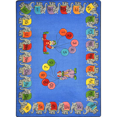 Picture of Circus Elephant Parade Children's Area Rug