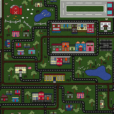 Picture of Tiny Town Children's Area Rug Multi 5'4" x 7'8"