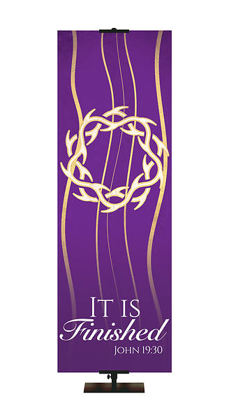 Picture of It Is Finished Crown of Thorns Banner