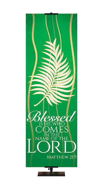 Picture of Blessed Is He Palm Banner