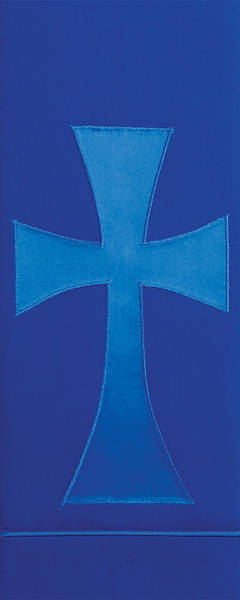 Picture of Pure and Simple Cross Deluxe Altar Runner Blue