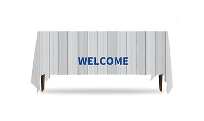 Picture of Painted Wood Welcome Table Throw