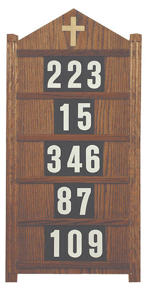 Picture of Woerner 237B Wall Mounted Hymn Board