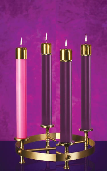 Picture of Lux Mundi Refillable Advent Candle Set - 3 Purple, 1 Pink