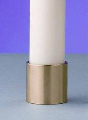 Picture of Lux Mundi Plated Brass Sockets for Liquid Wax Candle Shell Satin Brass - 3-1/2"