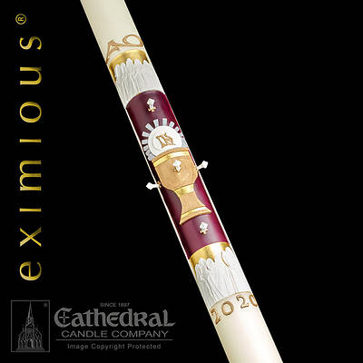 Picture of Cathedral Eximious The Twelve Apostles 51% Beeswax Paschal Candle 4" - 60"