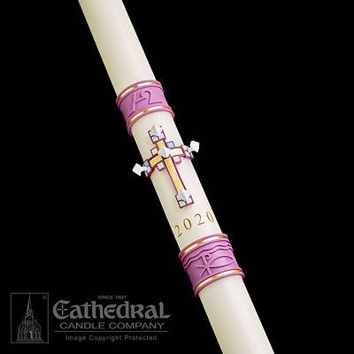 Picture of Cathedral Jubilation Paschal Candle 2-3/16" - 48"
