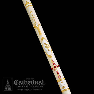 Picture of Cathedral Ornamented Paschal Candle 2" - 36"