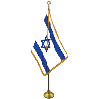 Picture of Israel Indoor Deluxe Flag Set