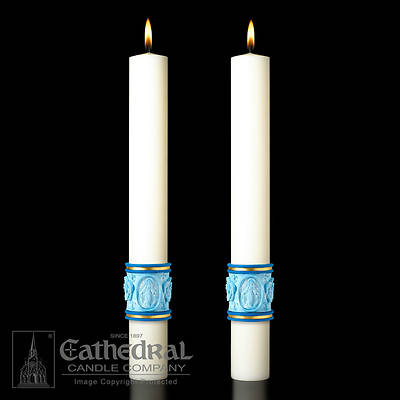 Picture of Cathedral Eximious Most Holy Rosary Complementing Candle