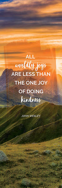 Picture of All Worldly Joys Nature Scene Words of Wesley Banner