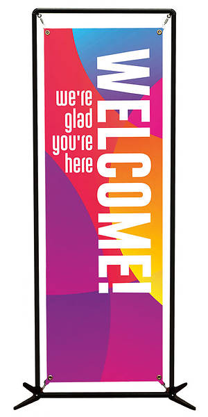 Picture of Welcome Vivid Colors 2' x 6' Banner