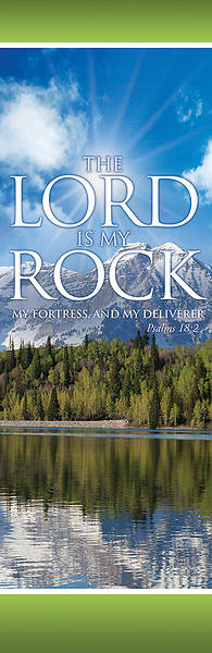Picture of Lord My Rock Nature Scene 2'x 6' Banner