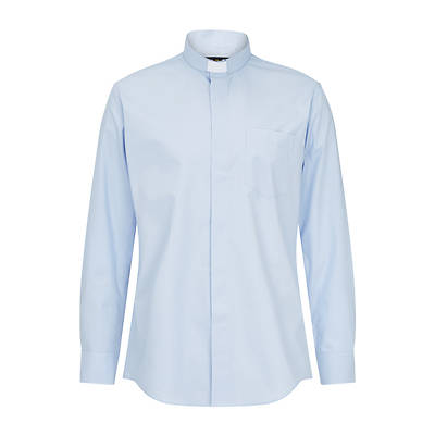 Picture of Fair Trade Men's Cotton Light Blue Long Sleeve Tab Collar Clergy Shirt