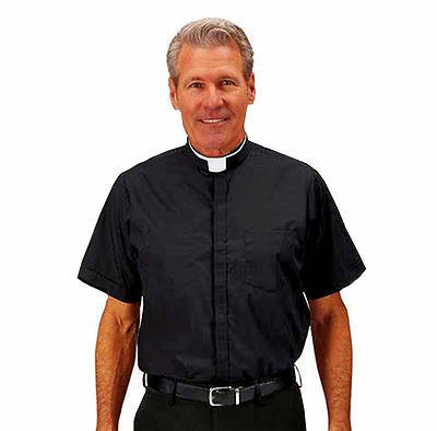 Picture of R. J. Toomey Milano Comfort Short-Sleeve Roman-Style Collar Clergy Shirt