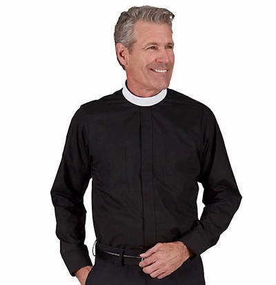 Picture of R. J. Toomey Clergy Shirt Neckband Long Sleeve