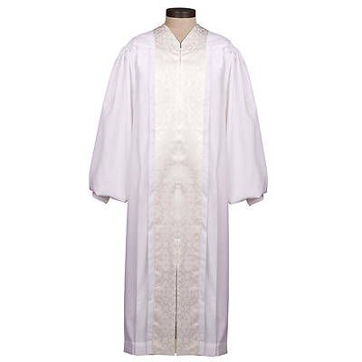 Picture of Cambridge White Pulpit Robe with Jacquard Panels