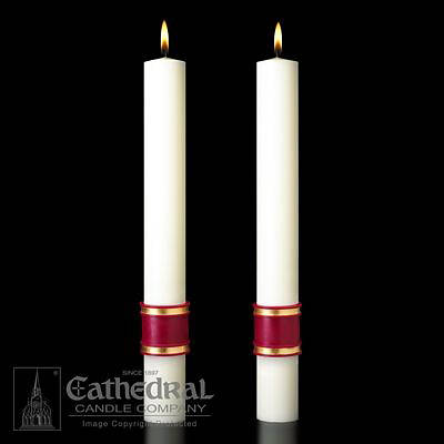Picture of Crux Trinitas Complementing Altar Candles Pair