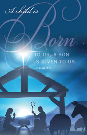 Born Nativity Christmas Bulletin (Pkg of 50) | Cokesbury