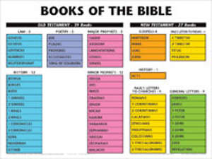 Books Of The Bible Wall Chart - Laminated | Cokesbury