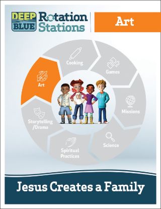 Picture of Deep Blue Rotation Station Jesus Creates a Family Stations