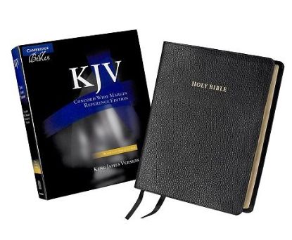 Picture of KJV Concord Wide Margin Reference Black Calf Split KJV